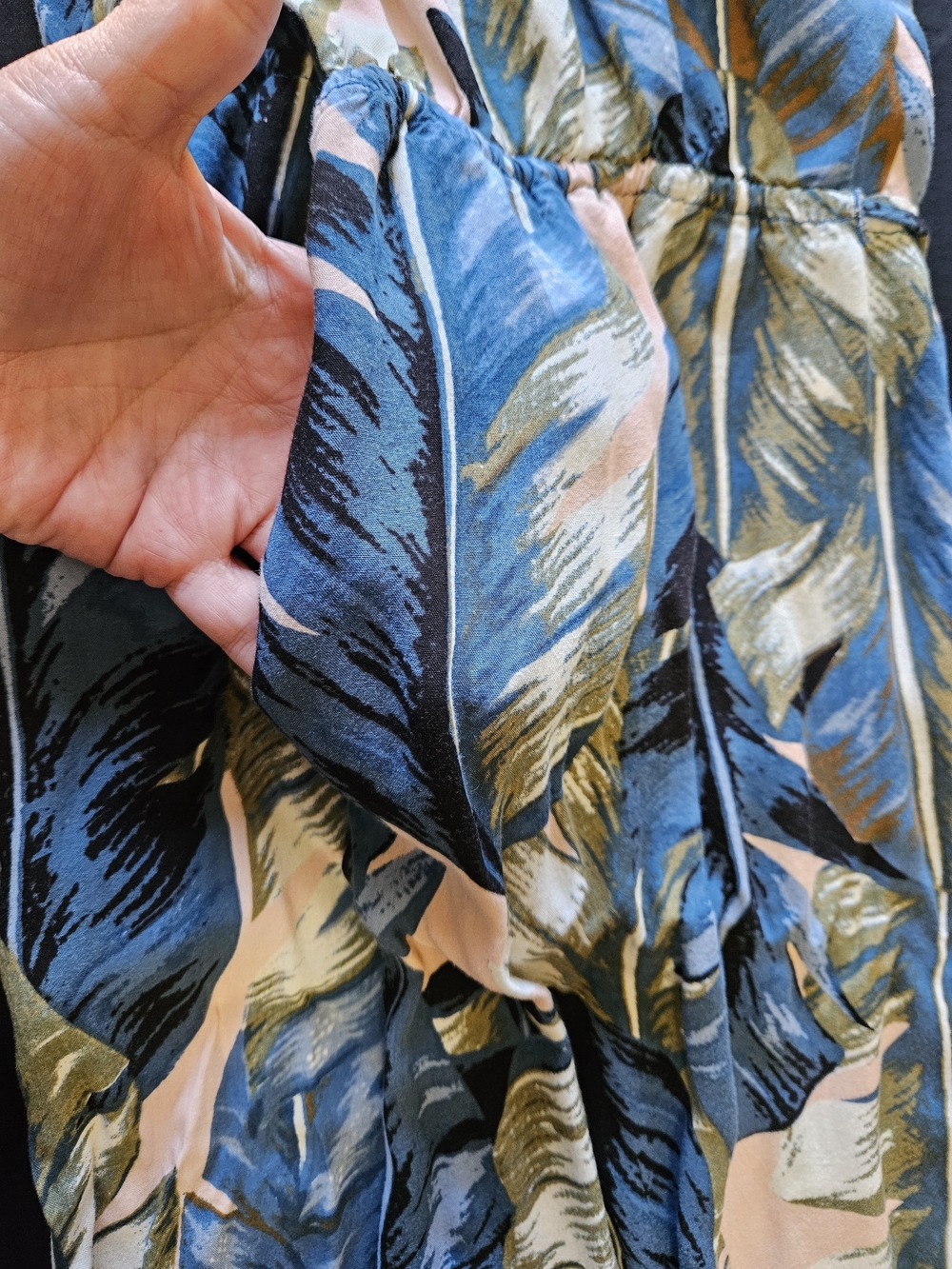Aakaa Blue, Pink & Olive Printed Jumpsuit Romper